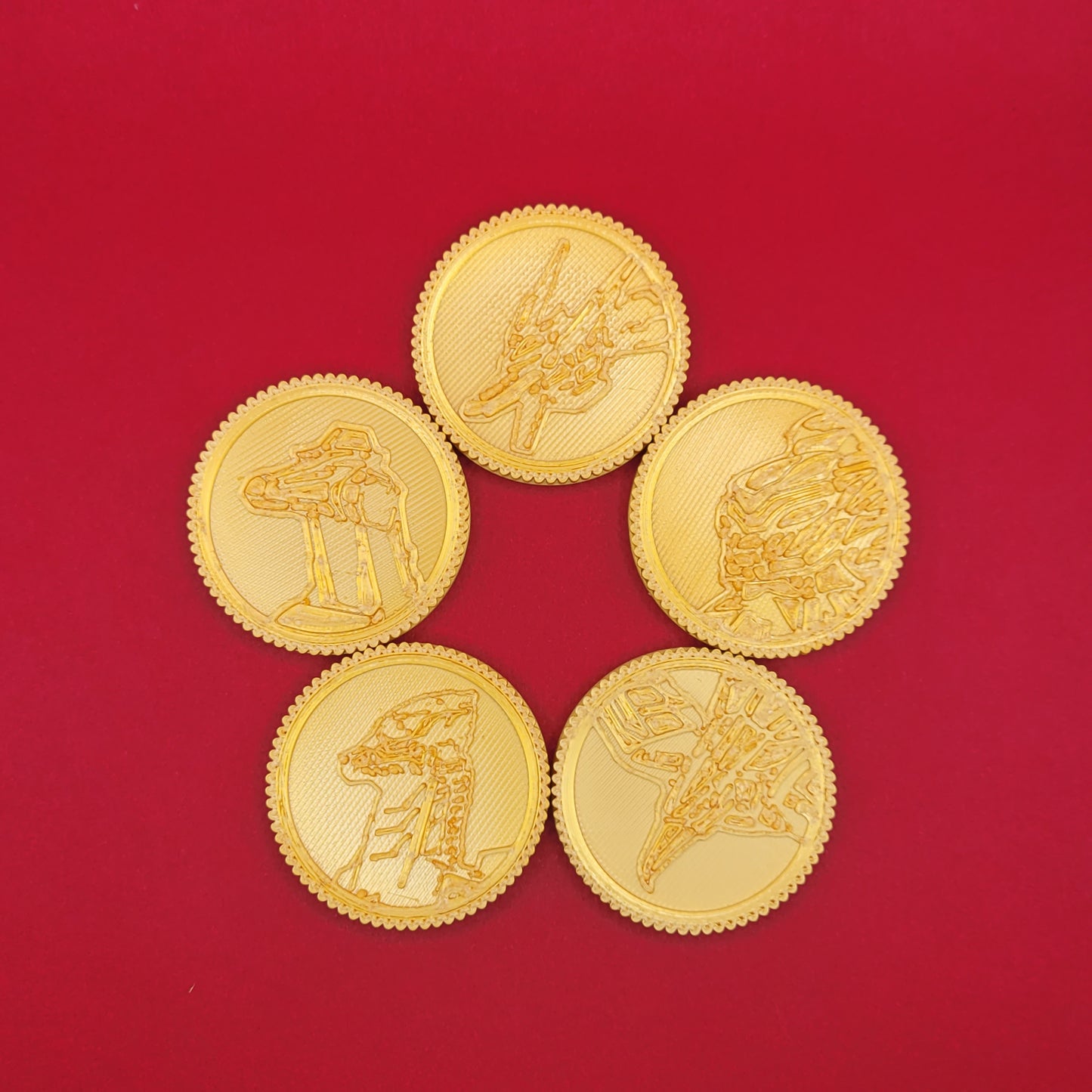 Set #03: Thunderzords | 3D Printed Power Coins