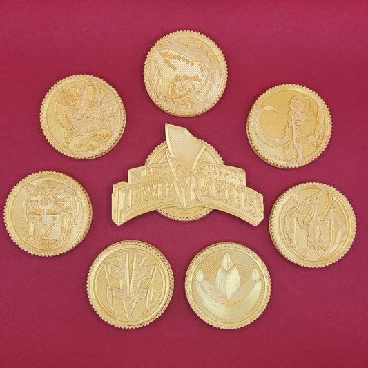 Set #01: Mighty Morphin' Power Rangers | 3D Printed Power Coins