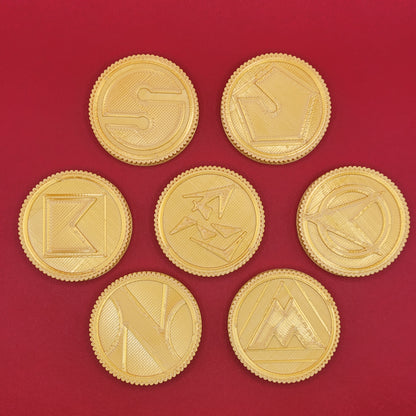 Set #05: Aquitar Rangers | 3D Printed Power Coins