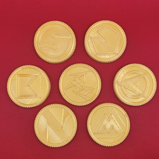 Set #05: Aquitar Rangers | 3D Printed Power Coins