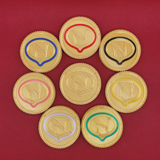 Set #09A: Psycho Rangers | 3D Printed Power Coins