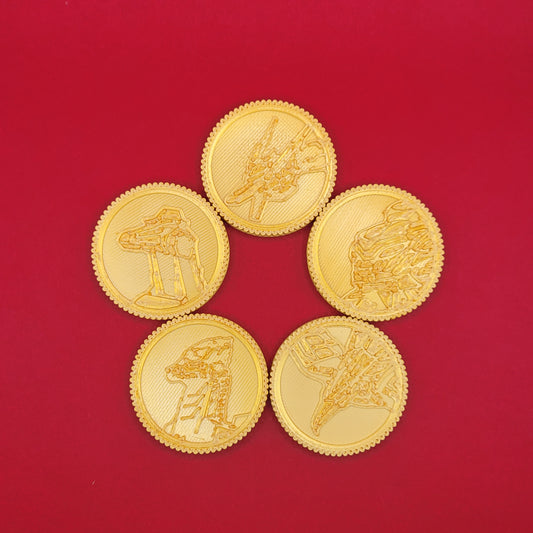 Set #03: Thunderzords | 3D Printed Power Coins